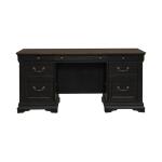 Meritage Jr Executive Desk Desks Aged Charcoal w/ Rub Thru & Caramel 23