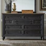 Americana Farmhouse 9 Drawer Dresser - Black