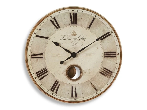 Harrison Gray 30″ Wall Clock Clocks Bronze / White