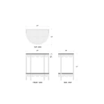 Scalloped Half Round Rattan Side Table Chairside Tables Bramble 20