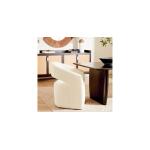Aries Upholstered Dining Chair with Casters - Image 3