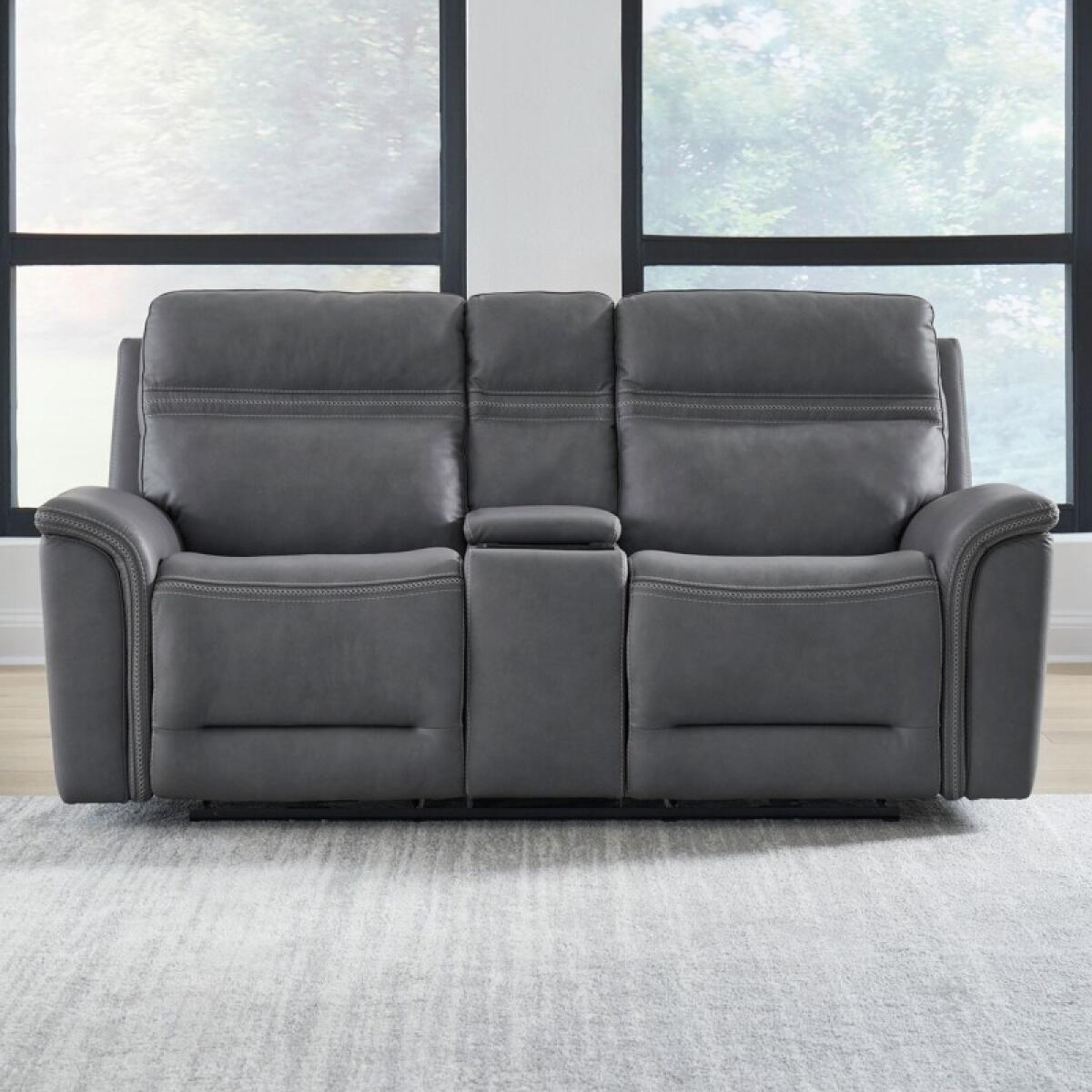 1fe43bcd45bd5fc03c8da3638d306558 Loveseat w/Console P3 & ZG - Blue Gray - Image 1