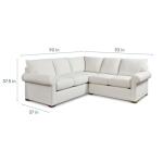 Hanover Roll Arm L-Shaped Sectional Sectionals Bassett Furniture 15