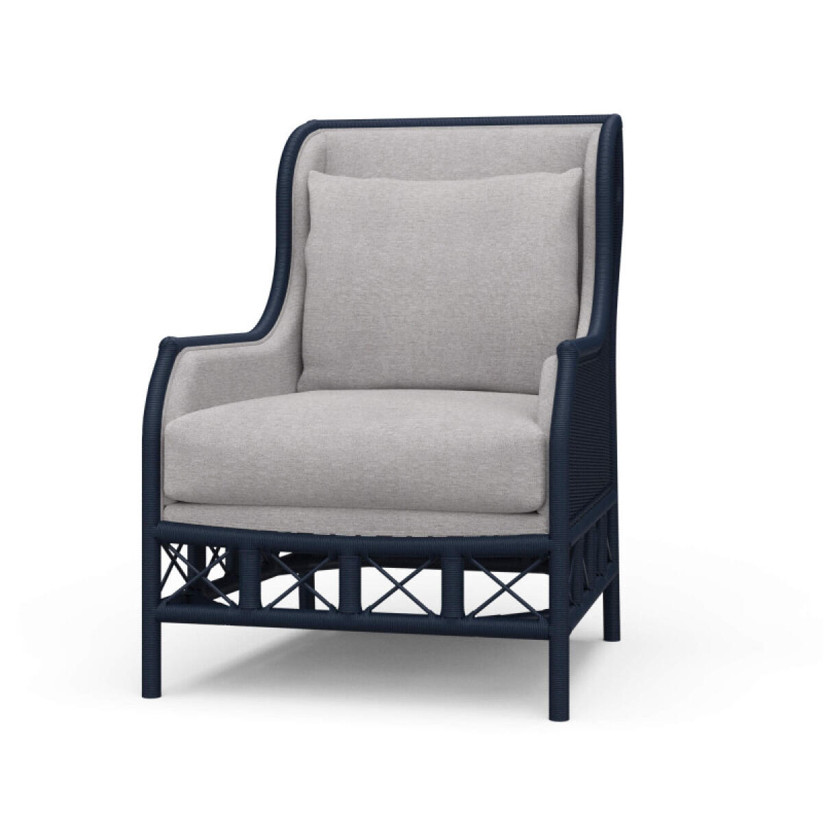 20037ac0b33b2a31bd0b774482aa1157 Hampton Rattan Wing Chair - Image 1