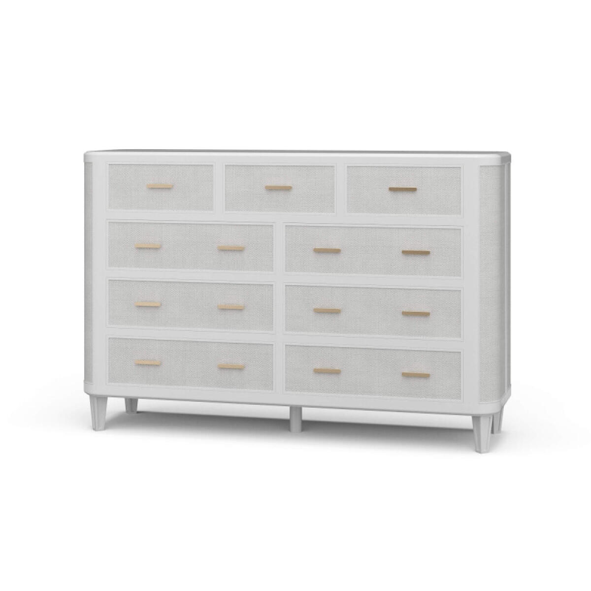 201bd2db226d64d26aa7fe9c240fbbdd Lexington 9 Drawer Dresser W/ Rattan - Image 1