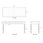 Console Desk W/ Barley Twist Leg - Image 8