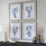 Shibori Coral Framed Prints, S/4 - Image 3