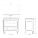 Hayward 3 Drawer Dresser Small - Image 8