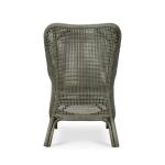 Cristo Rattan Dining Chair W/ Seat Cushion Chairs & Benches Blue 21