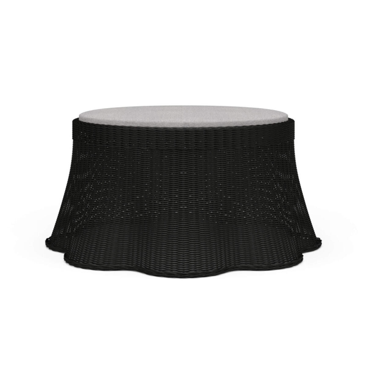 20f9c1f5c5ab6b0ee7bef77102225bd0 Newport Rattan Ottoman W/ Cushion - Image 1