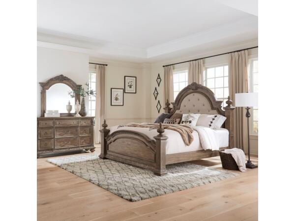 Carlisle Court King Poster Bed, Dresser & Mirror Bedroom Sets Bedroom Sets