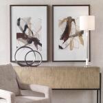 Burgundy Interjection Framed Prints, S/2 - Image 2