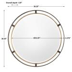 Carrizo Round Mirror Mirrors Bronze 13