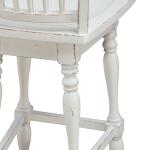 Magnolia Manor Spindle Back Swivel Bar Stool Barstools Antique White & Weathered Bark 24