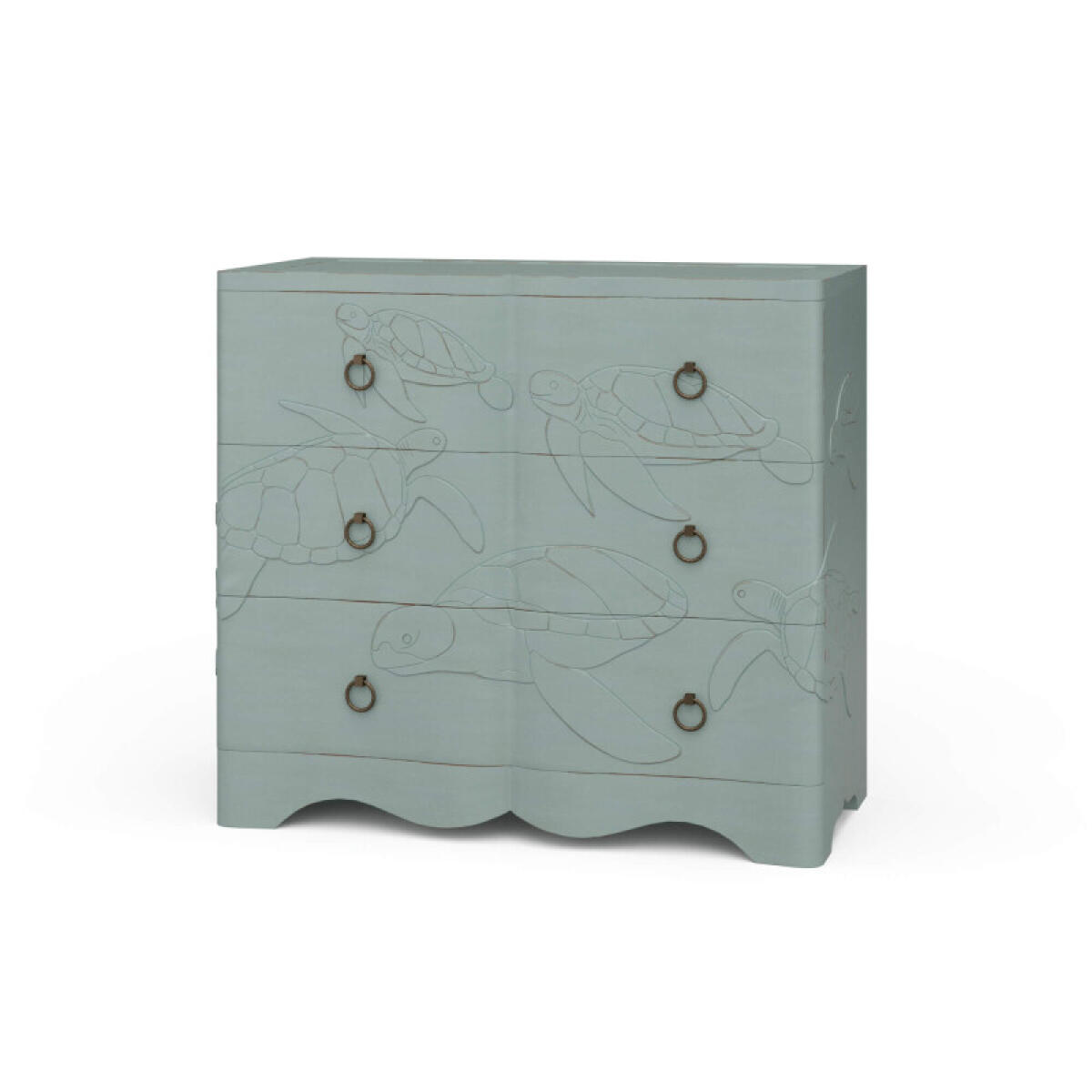 21e863109ccc69aa88ab575450ca3798 Chelonian Turtle 3 Drawer Chest - Image 1