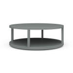 Cohan Round Coffee Table W/ Wood Shelf