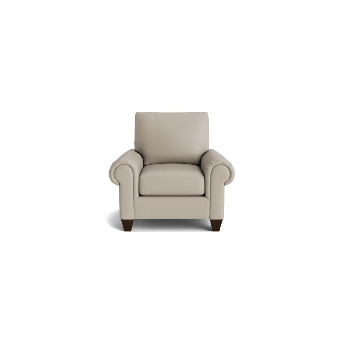 2229daff832e41a4a6cff4a21457a66f True Custom™ True Custom® Leather Large Panel Arm Accent Chair - Image 1