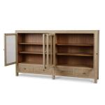 Kagu 4 Door Low Cabinet W/ Raffia - Image 5