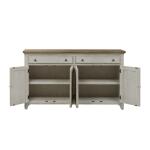 Farmhouse Reimagined Server Dining Storage Antique White w/ Chestnut Tops 19