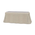 Newport Rattan Rectangular Ottoman W/ Cushion - Image 2