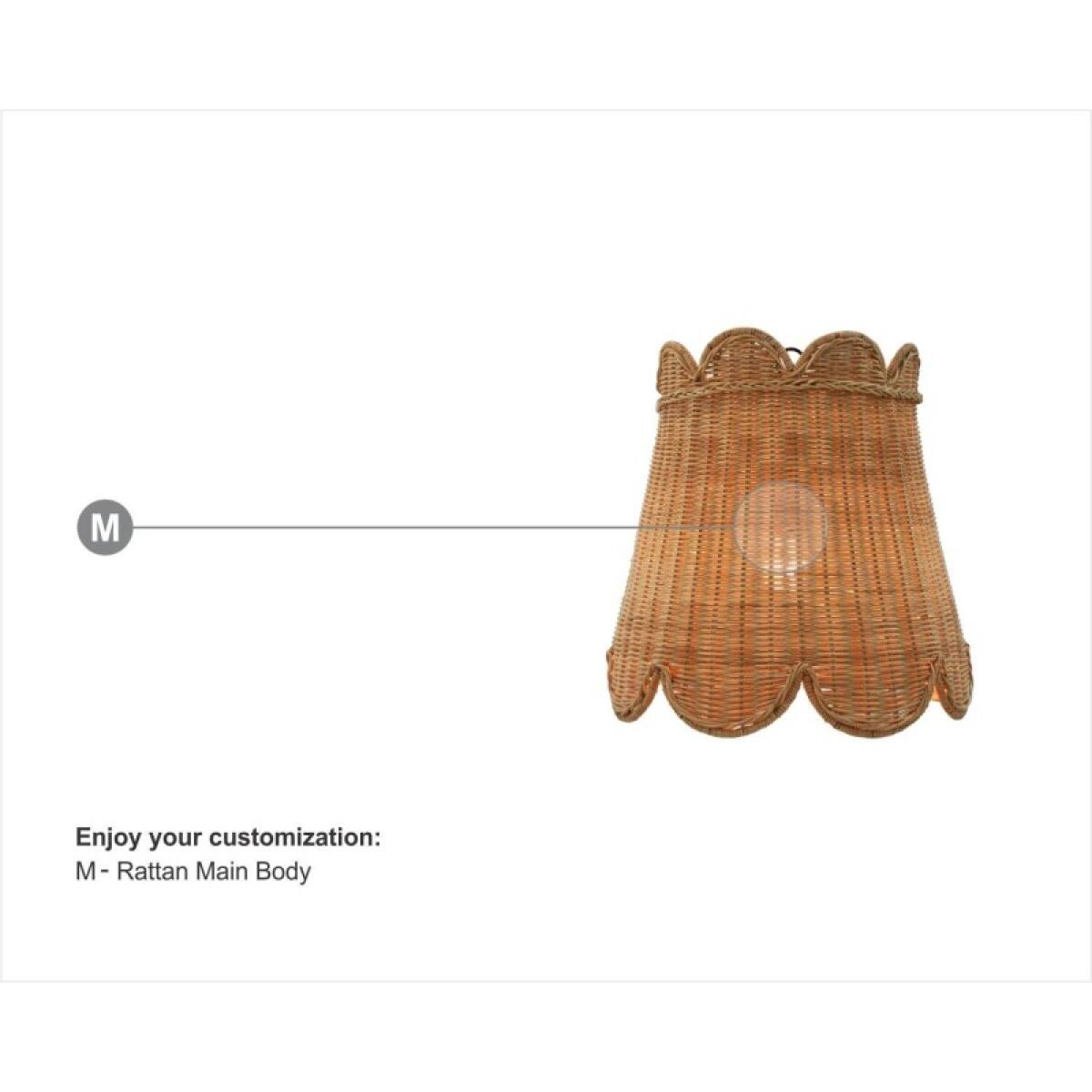 22d39de566f7dc901937c7273a875671 Scalloped Rattan Pendant - Image 1