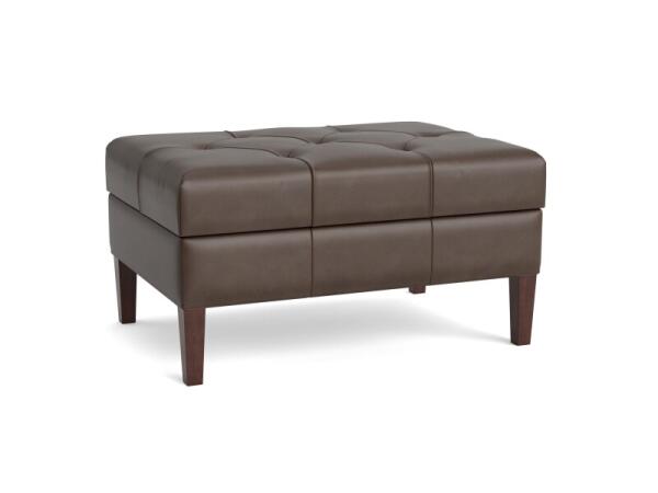 Dover Leather Rectangle Ottoman Ottomans & Poufs Bassett Furniture