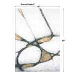 Abstract In Gold And Black Hand Painted Canvas - Image 4