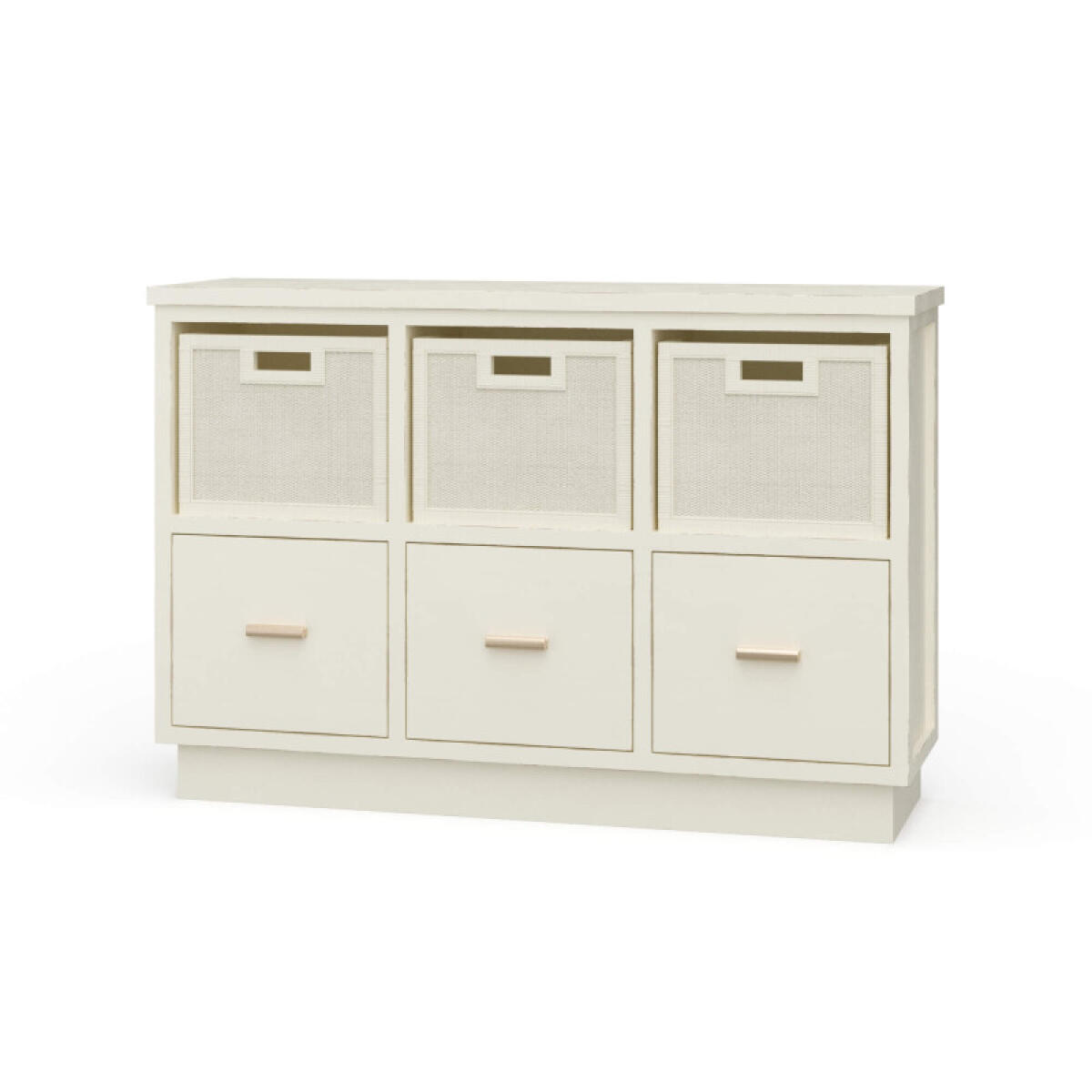 2333ed3b486bef077eebc447e199978c Dakota Storage Unit W/ 3 Drawers & Rattan Baskets - Image 1