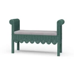 Newport Scalloped Rattan Bench Chairs & Benches Bramble 13
