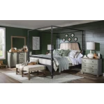 Complete Bobbin Post Canopy Bed 6/6 King - Image 5