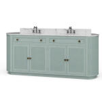 Kraton Oval Double Vanity W/ Sink & Marble Top