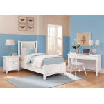 Bonanza TWIN UPHOLSTERED STORAGE BED 3/3 – LINEN Beds BB29 White 9