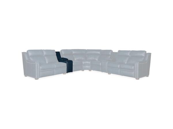 Sectionals 204 Raiden Stationary Sectional with One-Piece Back Sectionals Blue
