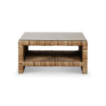 Tuscan Rush Coffee Table W/ Tempered Glass - Image 3