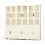 Madrone 12 Door Display Cabinet W/ Glass Shelves