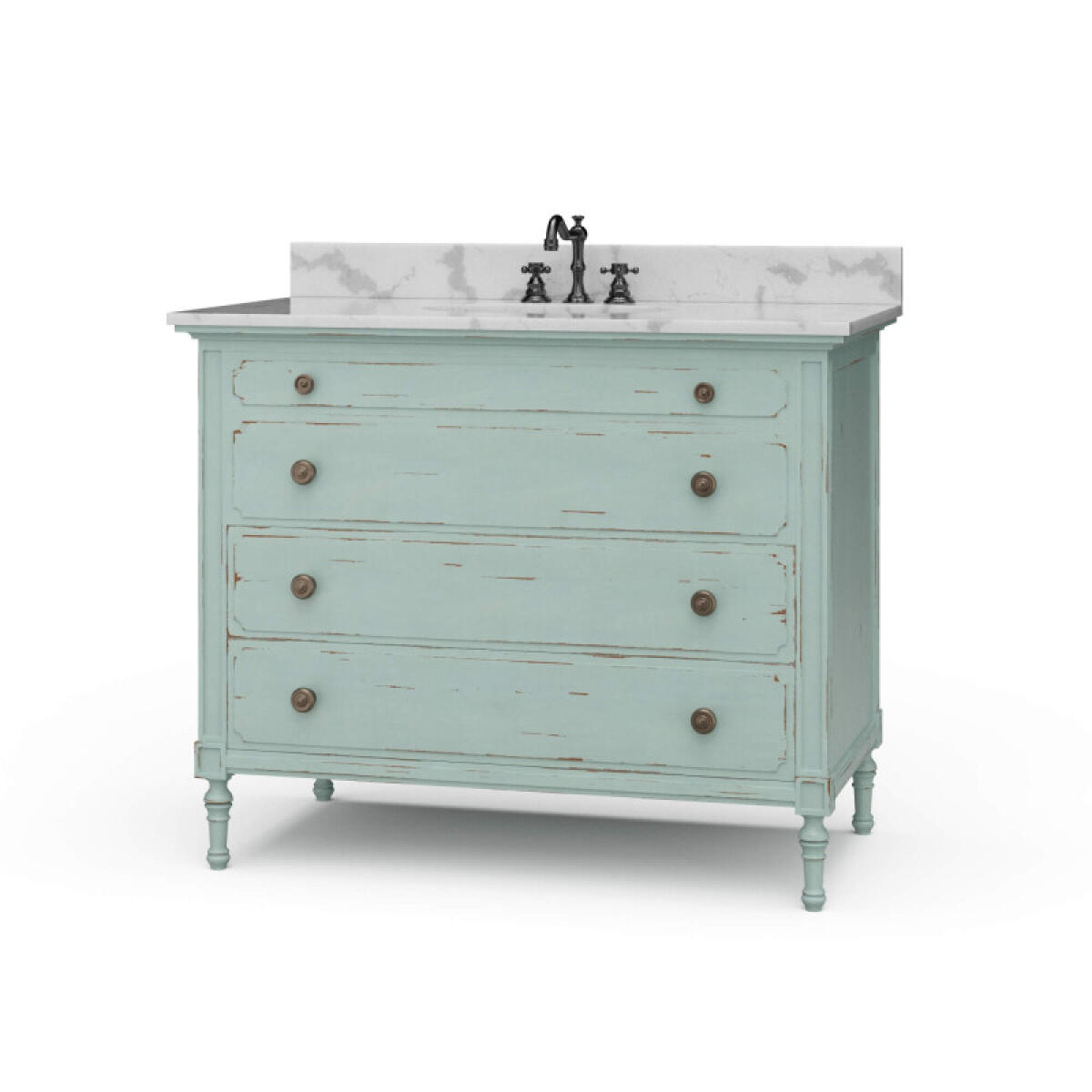 24268a5883f8909dff16b735a5affe42 Carrington Single Vanity W/ Sink & Marble Top - Image 1