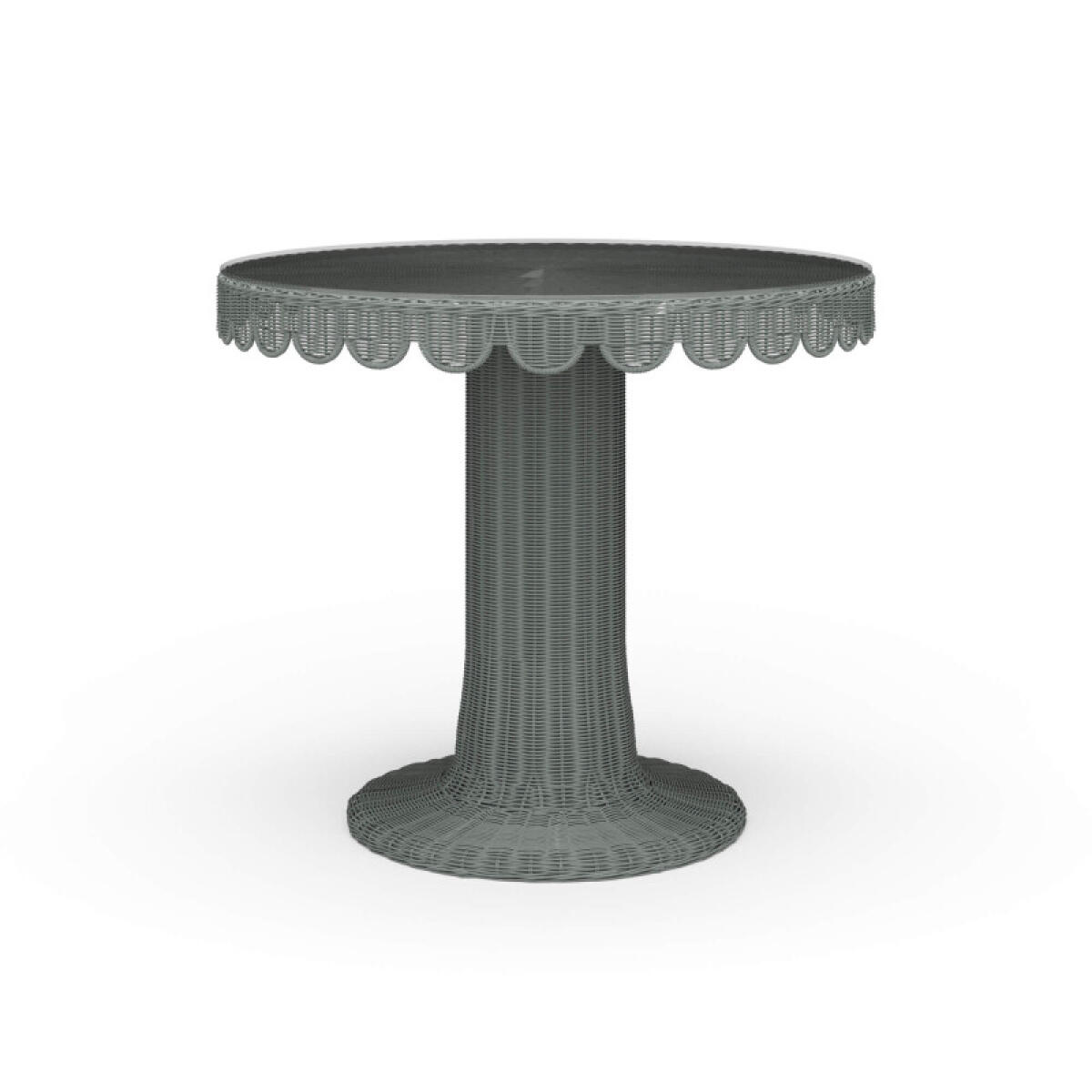 2444ab8f506ecc49c205cb4b30608451 Scalloped Round Bistro Table W/ Tempered Glass - Image 1