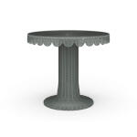 Scalloped Round Bistro Table W/ Tempered Glass