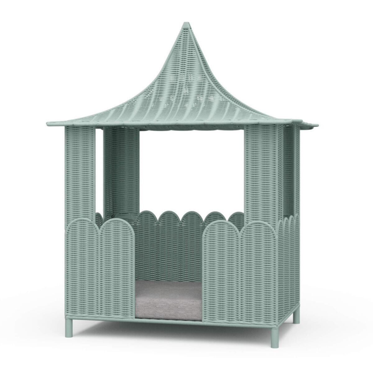 24500db9b8dbe8f16e4cc250415c6d7c Scalloped Rattan Dog Bed - Image 1