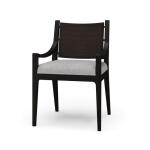 Milano Dining Chair W/ Upholstered Seat & Rattan Back