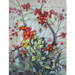 Berry Blossom On Canvas 24 X 36 W/o Frame