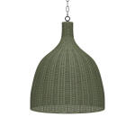 Hampton Rattan Pendant Large Lighting Black 14