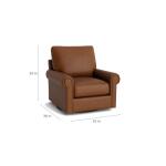 True Custom™ True CustomÂ® Leather Panel Arm Swivel Chair - Image 3
