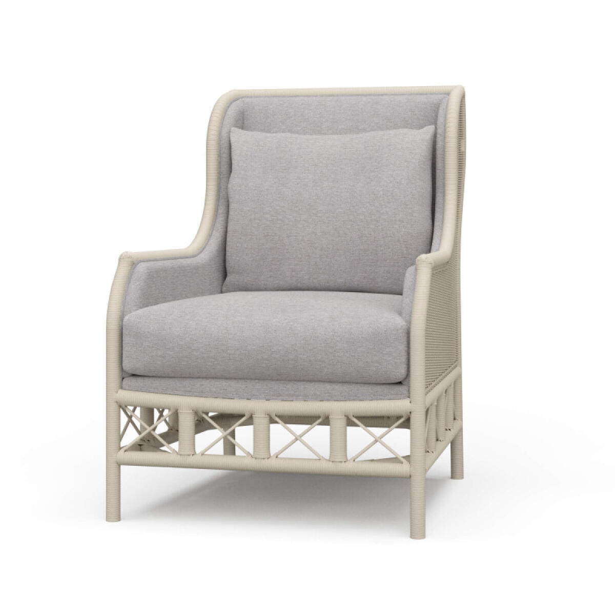 24f5f249dfe35487bdd91eba8d65a999 Hampton Rattan Wing Chair - Image 1