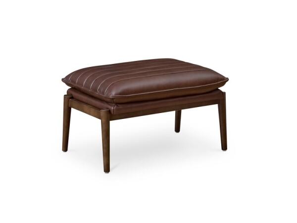 Ellis Leather Ottoman Ottomans & Poufs Bassett Furniture