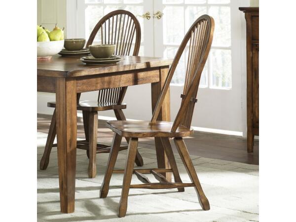 Treasures Sheaf Back Side Chair – Oak Chairs & Benches Brown
