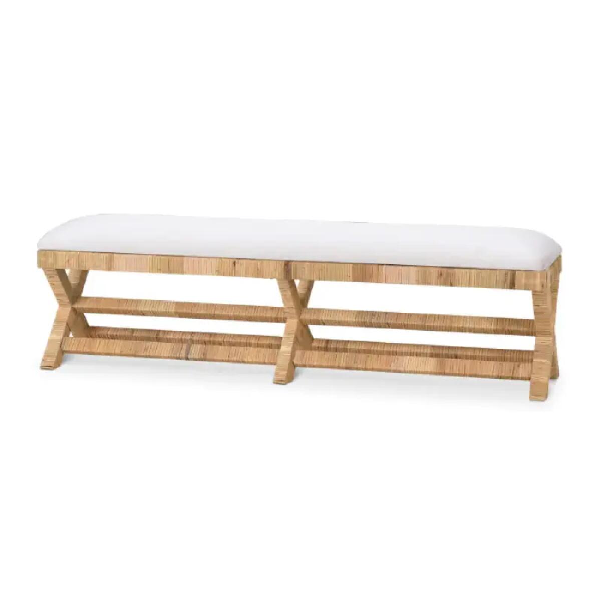 255eb0ffac96ccbe5b21195c5aae0b99 Renoir Rattan X Bench - Image 1