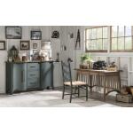 Door Chest 3 Drw Chests Barnwood Oak And Mallard Green 15