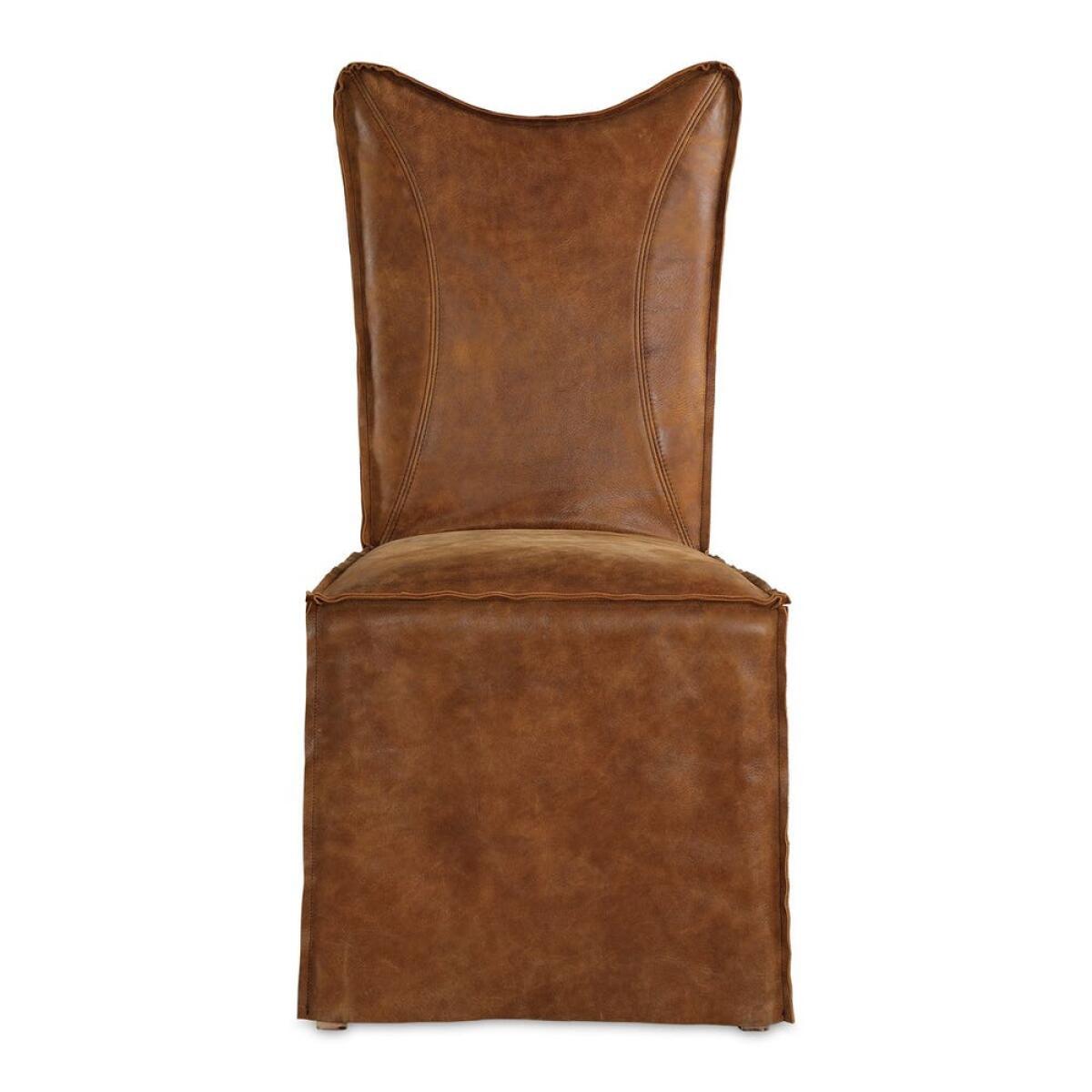 25830c40c2495c4bd66386555db1917a Delroy Armless Chair, Cognac, 2 Per Box, Priced Each - Image 1