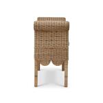Newport Scalloped Rattan Bench Chairs & Benches Architectural White 19
